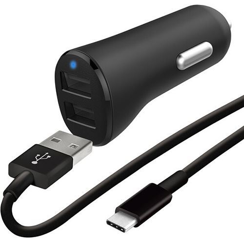 Cargador de coche Wefix 2x USB + Cable USB-C