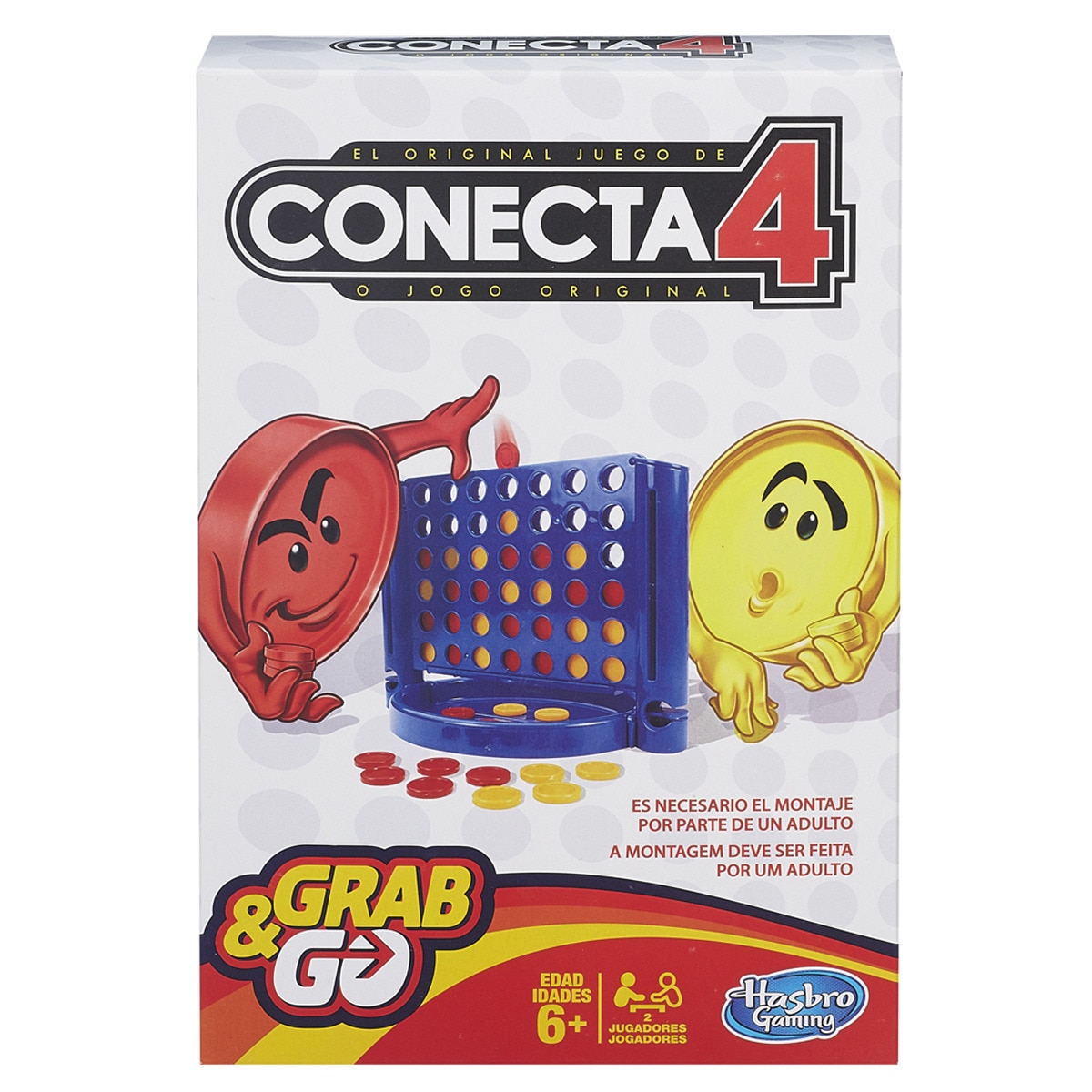 Hasbro Gaming - Juego de mesa Conecta 4 viaje Grab&Go Hasbro Gaming.