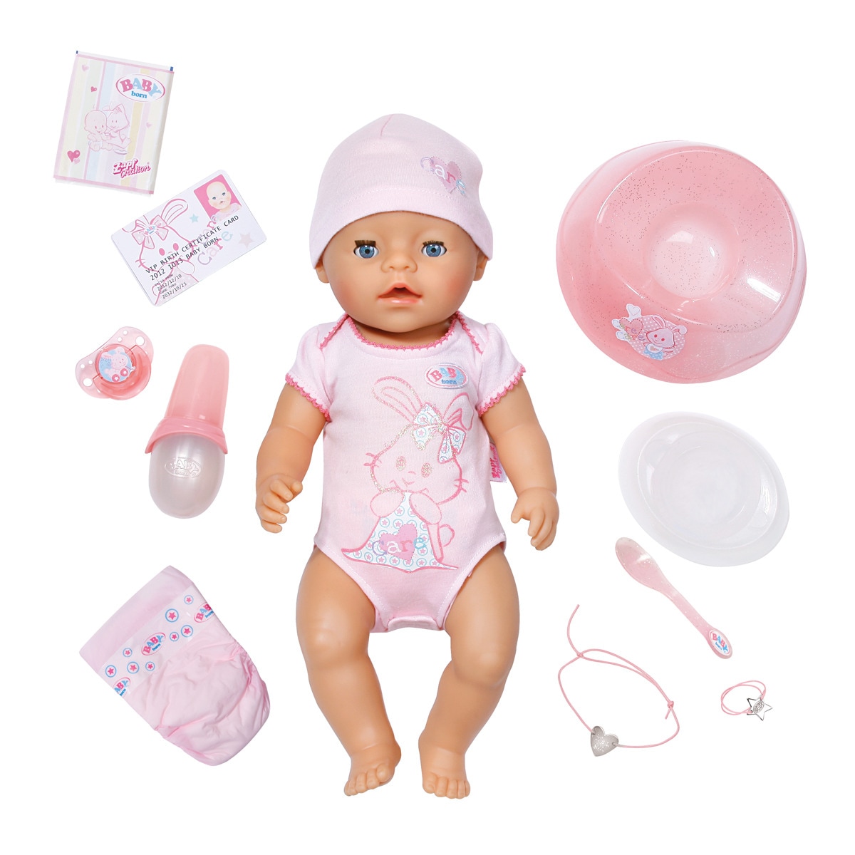 Baby Born - Muñeca Bebé Soft Touch Niña Vestido Rosa