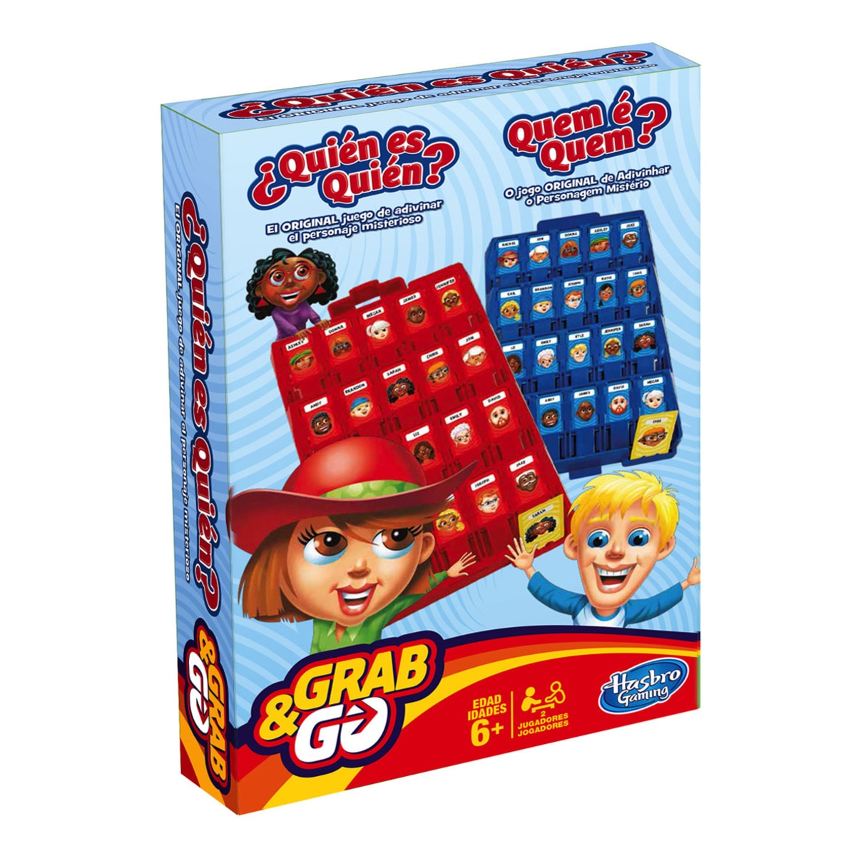 Hasbro Gaming - Juego de mesa Quién es Quién de viaje Grab&Go Hasbro Gaming.