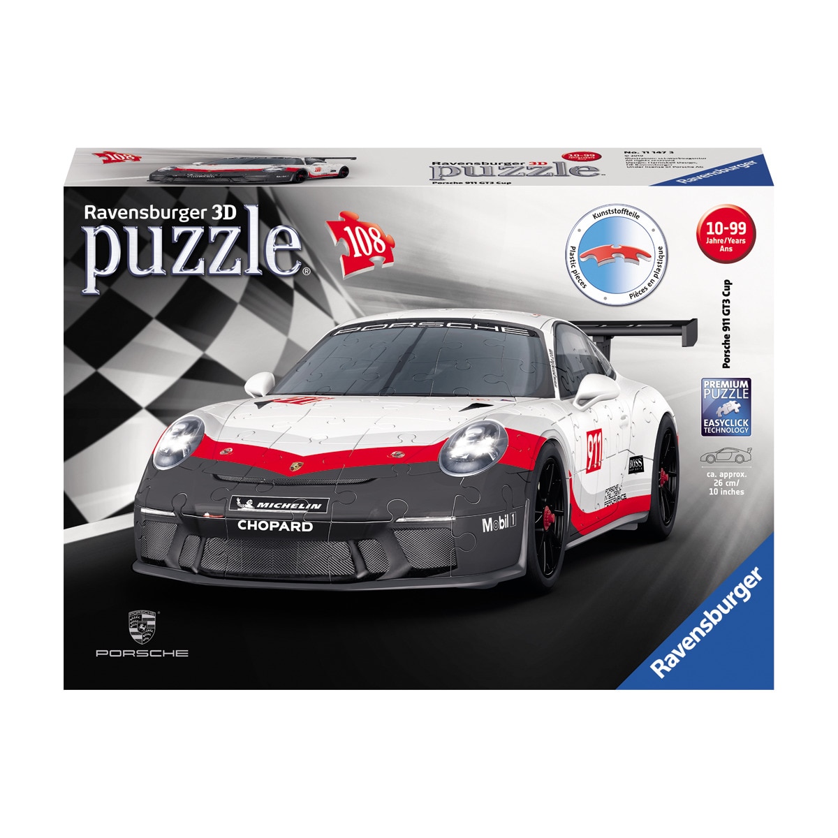 Ravensburger - Puzzle 3D Porsche 911 GT3 Cup 