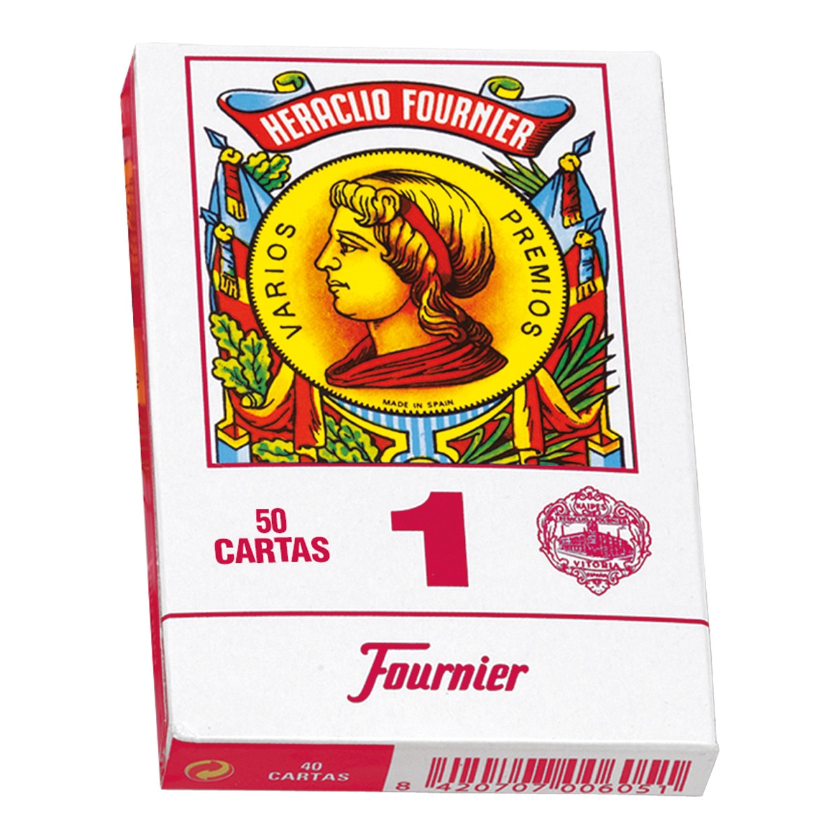 Fournier - Naipes Españoles Nº1 50 Cartas - Estuche Cartulina (Cartas)