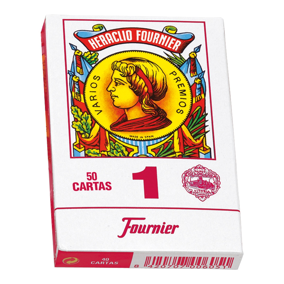 Fournier - Naipes Españoles Nº1 50 Cartas - Estuche Cartulina (Cartas)