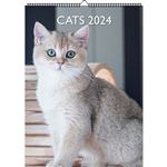 Calendario 2024 Decoración mes visto Gatos
