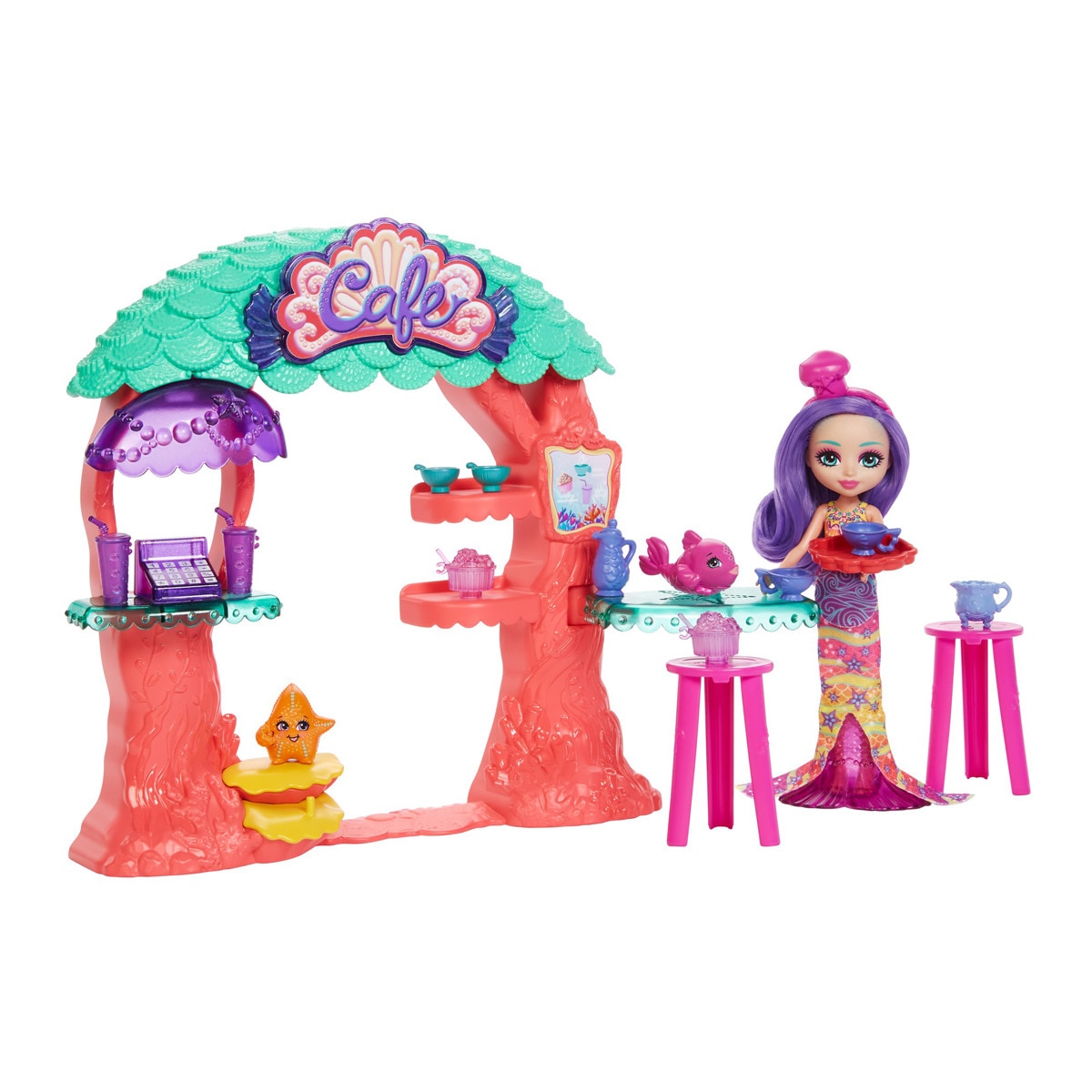 Enchantimals - Cafetería Tienda Submarina De Martina Mermaid Muñeca Con Mascotas De  Y Accesorios Royal Ocean Kingdom