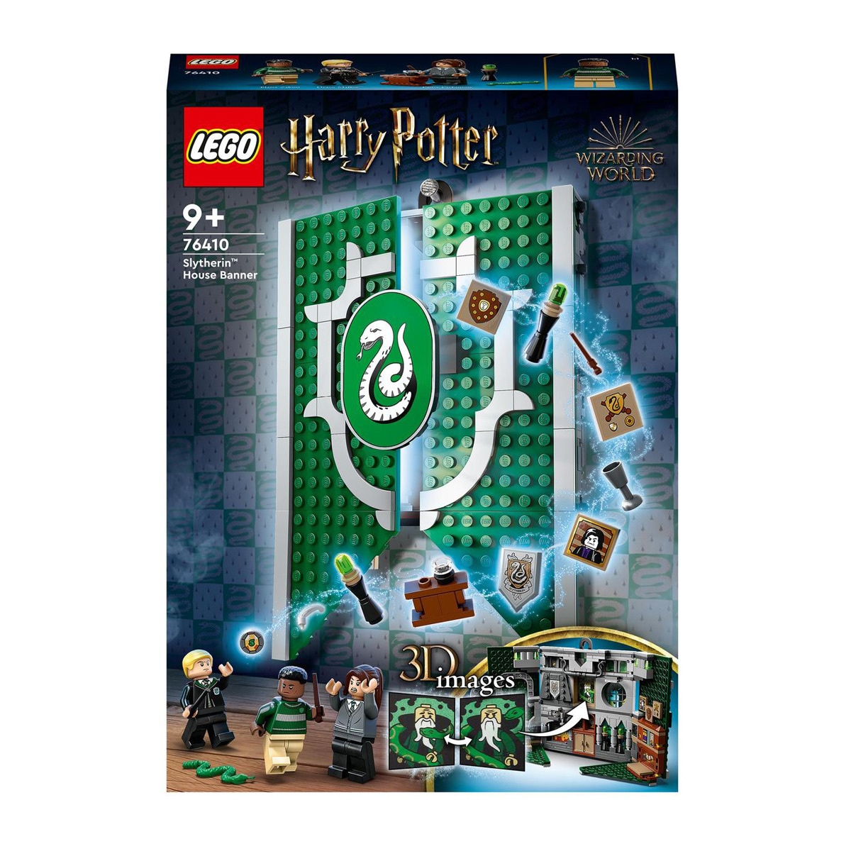 LEGO - Portátil De Construcción Estandarte De La Casa Slytherin Con Mini Figuras Harry Potter