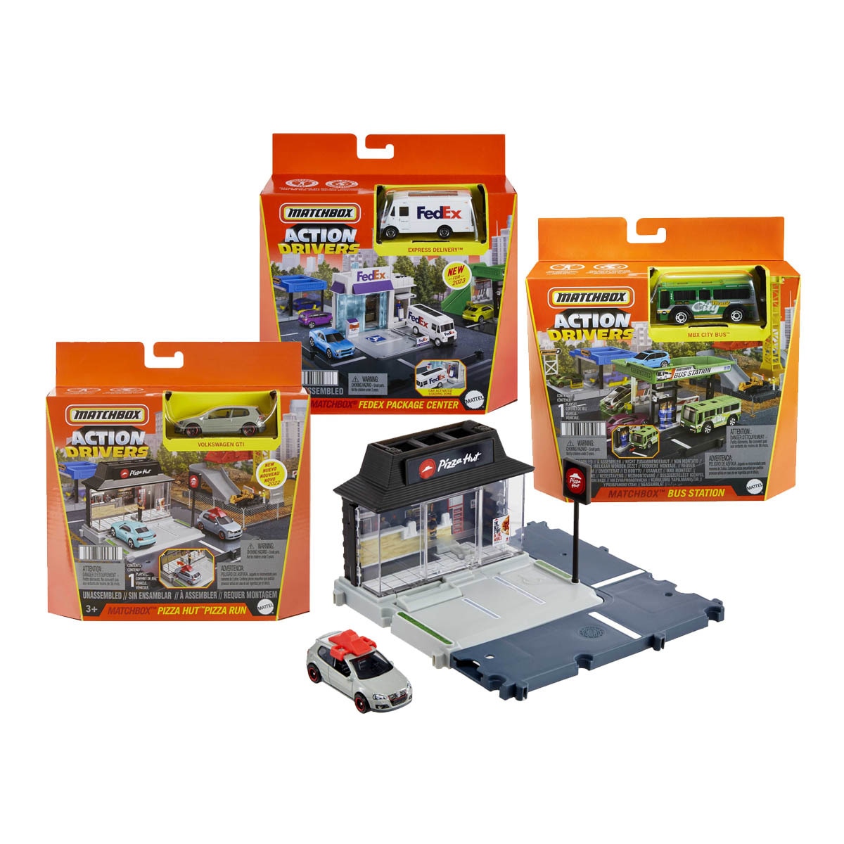 Matchbox - Set De Juego Surtido Para Pistas De Coches De Action Drivers Mattel