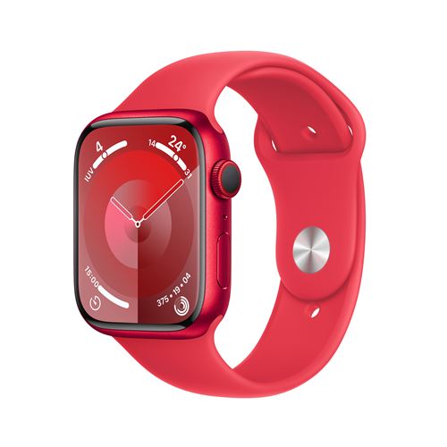 Apple Watch S9 LTE 45mm Caja de aluminio (PRODUCT)RED y correa deportiva (PRODUCT)RED - Talla M/L