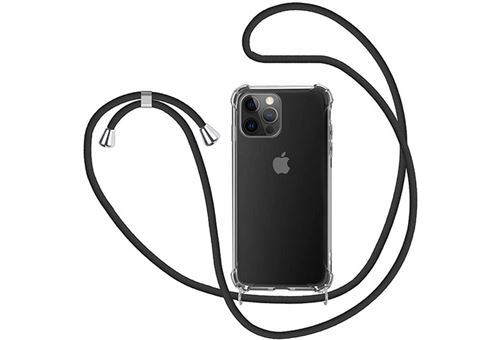 Funda Transparente 4-ok + cuerda Negro para iPhone 13 Pro