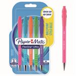 Blíster 5 Bolígrafos Paper Mate Flexgrip colores brillantes tinta azul