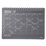 Cuaderno con calendario 2024 Mark's pequeño para anotar mes visto negro