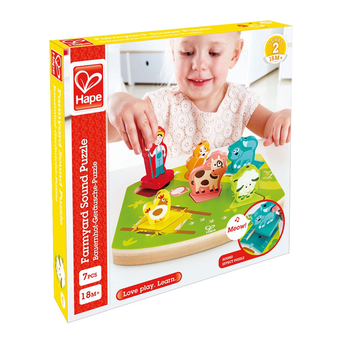 Hape - Puzzle Sonidos Granja De Madera