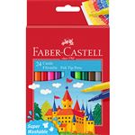Estuche 24 rotuladores Faber-Castell escolares con punta de fibra