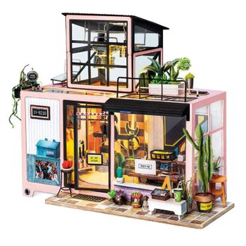 Estudio Kevins. Dam Casa De Muñecas Maqueta De Madera Para Pintar Y Montar. 25x16x20 Cm. Color: Multicolor