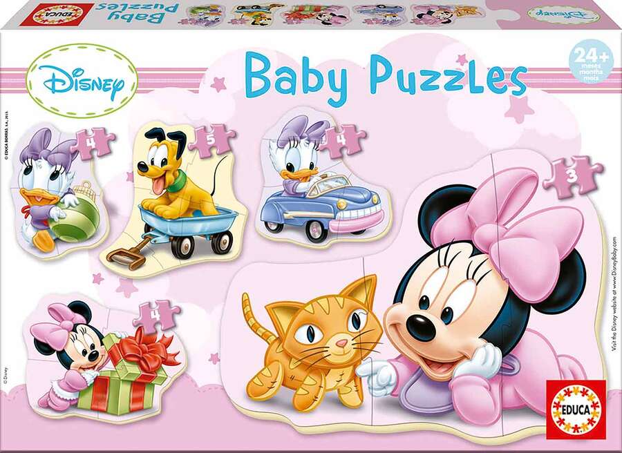 Puzle 3-4-5 piezas silueta Minnie