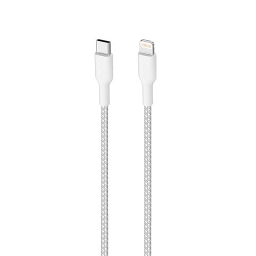 Cable Puro Fabric USB-C/Lightning Blanco 1,2 m