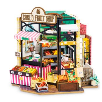 Tienda Carls Friot. Dam Casa De Muñecas Maqueta De Madera Para Pintar Y Montar. 23,8x21x23 Cm. Color: Multicolor