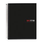 Libreta A5 Miquelrius negro cuadrícula tapa blanda