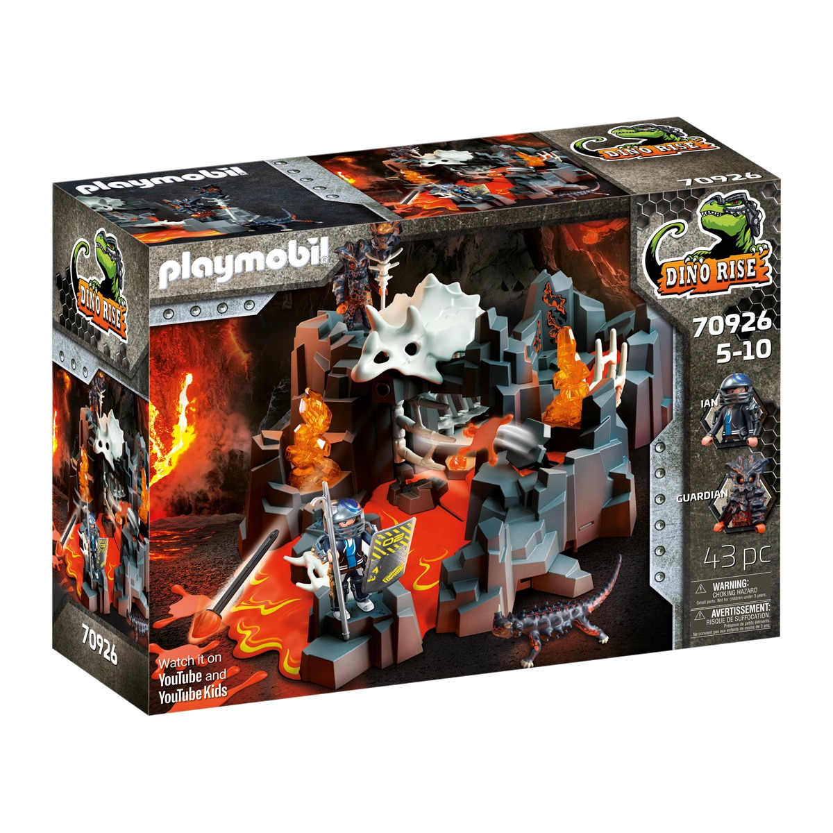 Playmobil - Set De Guardián De La Fuente De Lava Dinosaurios Dino Rise