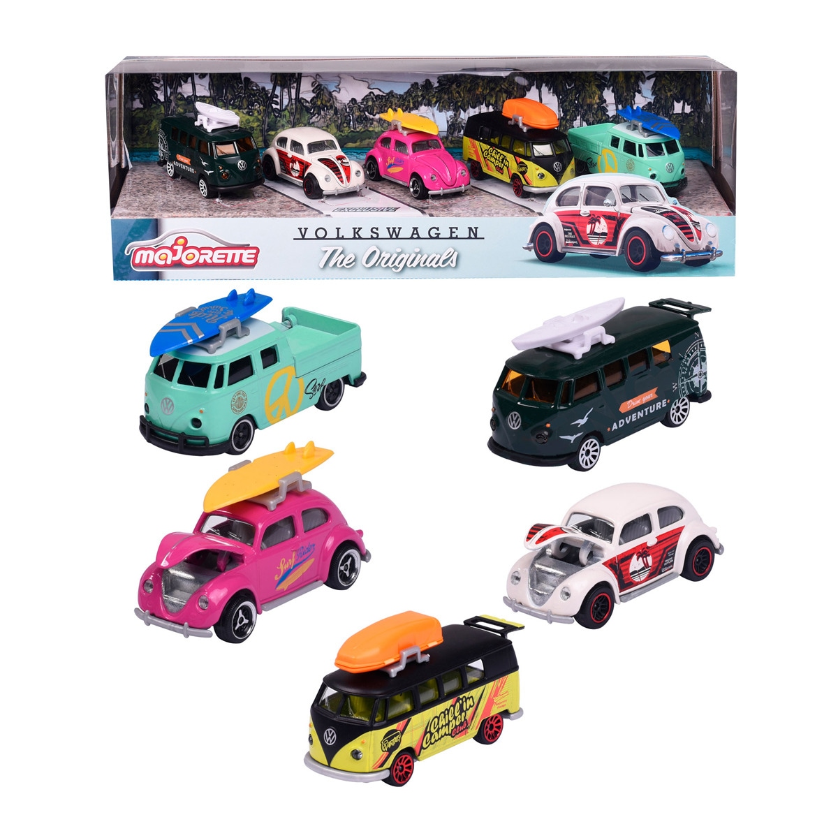 Majorette - Giftpack 5 Vehículos Volkswagen The Originals