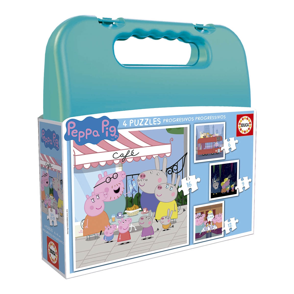 Educa Borrás - Maleta Puzzles Progresivos Peppa Pig