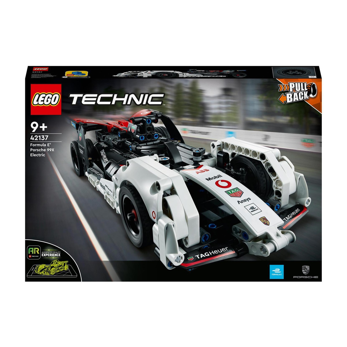 LEGO - Formula E Porsche 99X Electric, Maqueta De Construcción De Coche Retráctil, Con App De Realidad Aumentada, Technic