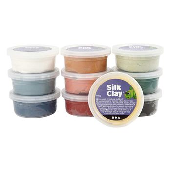 Set De Modelado Silk Clay Pascua - 10 X 40 G