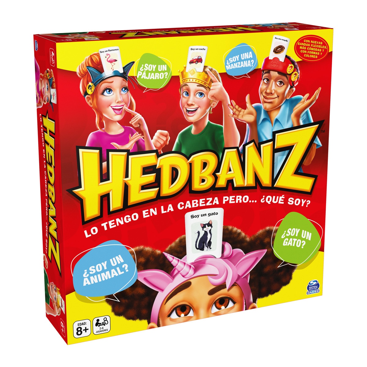 Spin Master - Juego De Adivinar ¿Qué Tengo En La Cabeza? Hedbanz Family Games