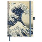 Agenda anual 2024 Art Diary semana vista 16x22 Hokusai