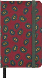Cuaderno Moleskine XS liso tapa dura de seda Mantero burdeos