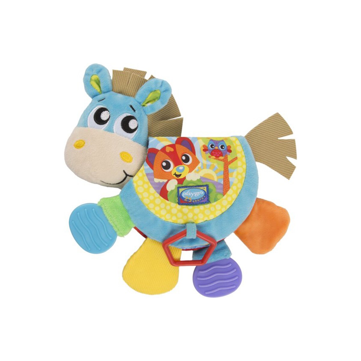 Playgro - Libro De Actividades Clip Clop Azul/amarillo/rojo