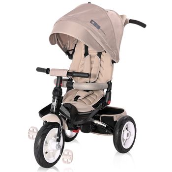 Triciclo Evolutivo Jaguar Con Capota , Asiento Giratorio 360o Y Ruedas Neumáticas Ivory