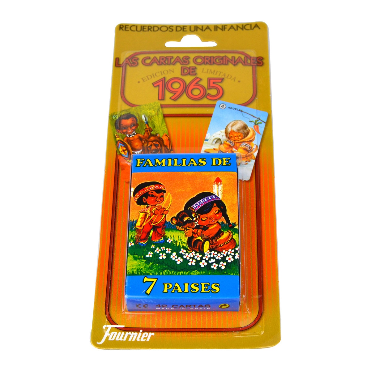 Fournier - Naipes Infantiles Familias De 7 Países 40 Cartas - Estuche Cartulina (Cartas)
