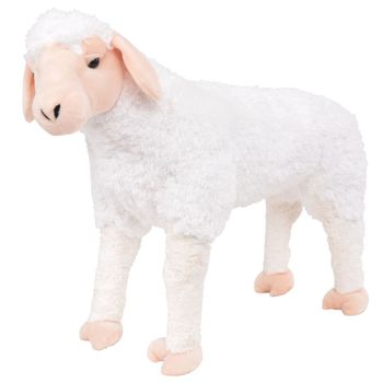 Oveja De Peluche De Pie Blanca Xxl Vidaxl