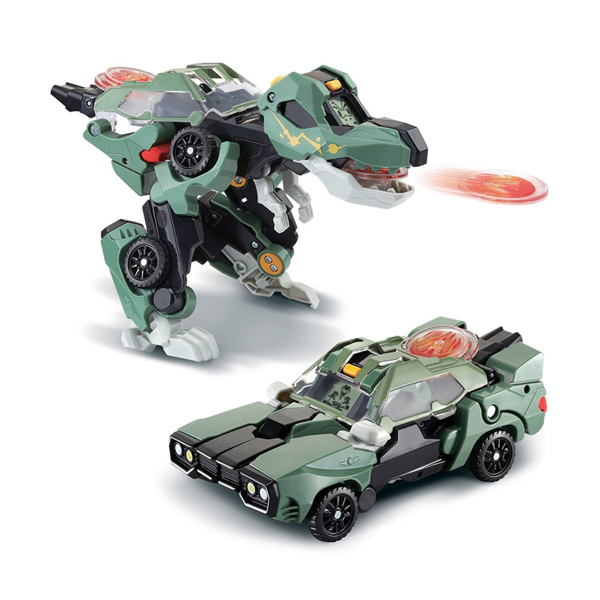 VTech - Figura Dinos Transformable Sport El T-Rex Coche Deportivo