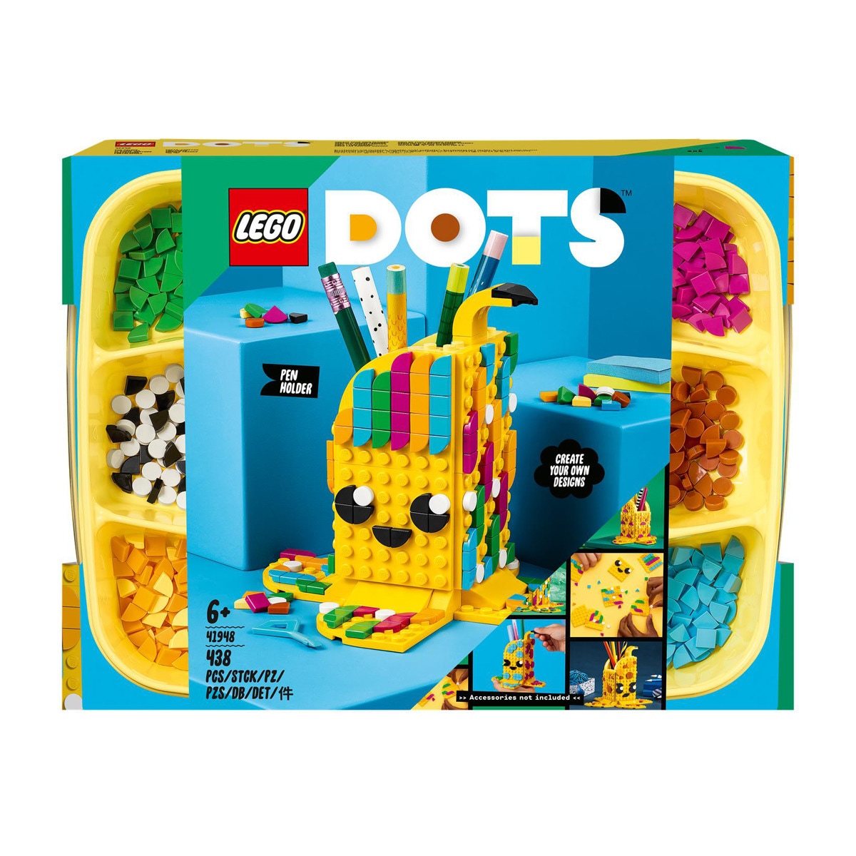 LEGO - Portalápices Plátano Adorable Kit De Accesorios Para Escritorio DIY DOTS