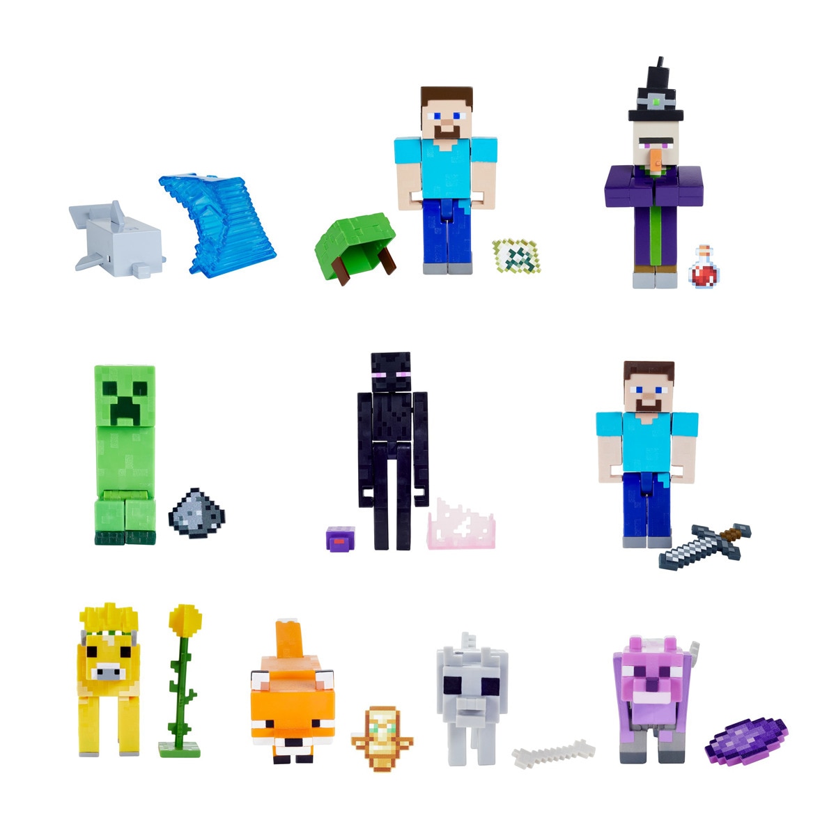 Minecraft - Figura Articulada De Con Cubos De Papel Para Construir