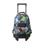 Mochila escolar pequeña Totto Resma con ruedas Bloques
