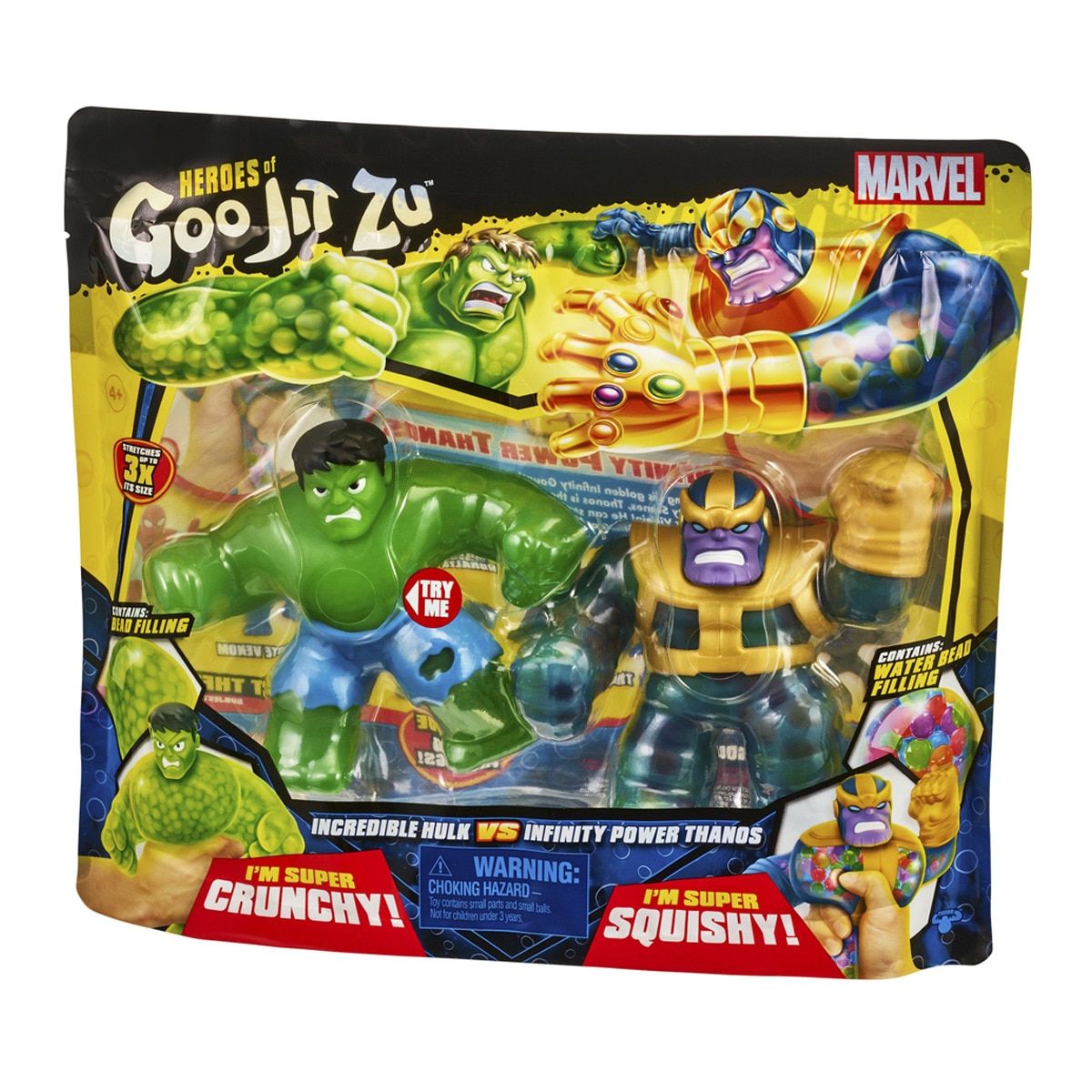 Goo Jit Zu - Pack 2 Héroes Marvel  Hulk Vs Thanos