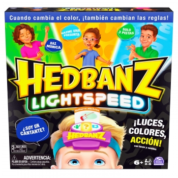 Spin Master - Juego De Mesa Hedbanz Lightspeed