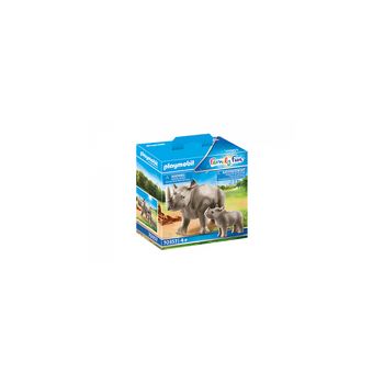 70357 Rhinoceros Y Su Cachorro, Playmobil Family Fun