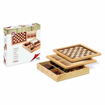 Ajedrez - Damas - Backgammon Marqueteria