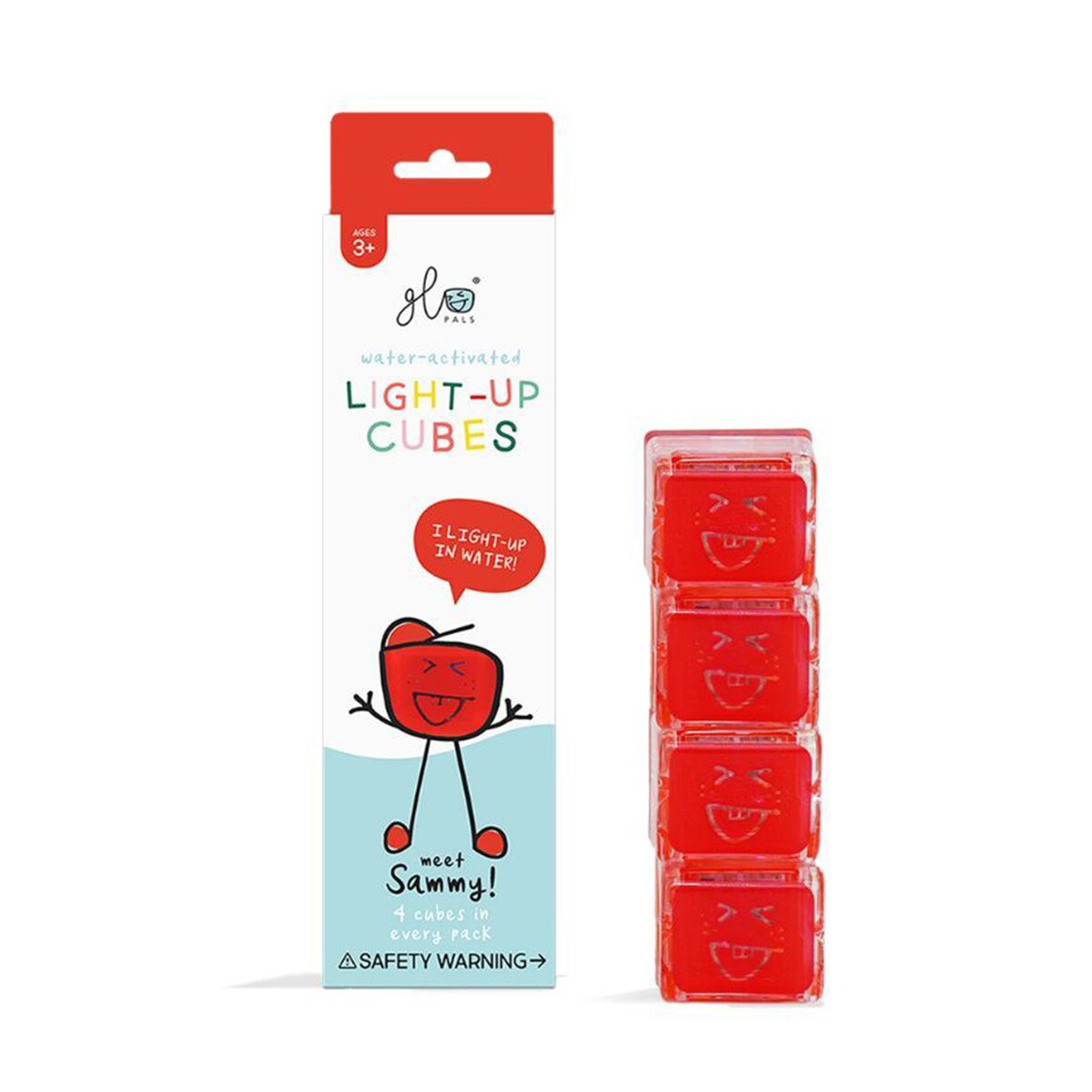 Glo Pals - Sensorial 4 Cubos De Luz Rojos Joykids