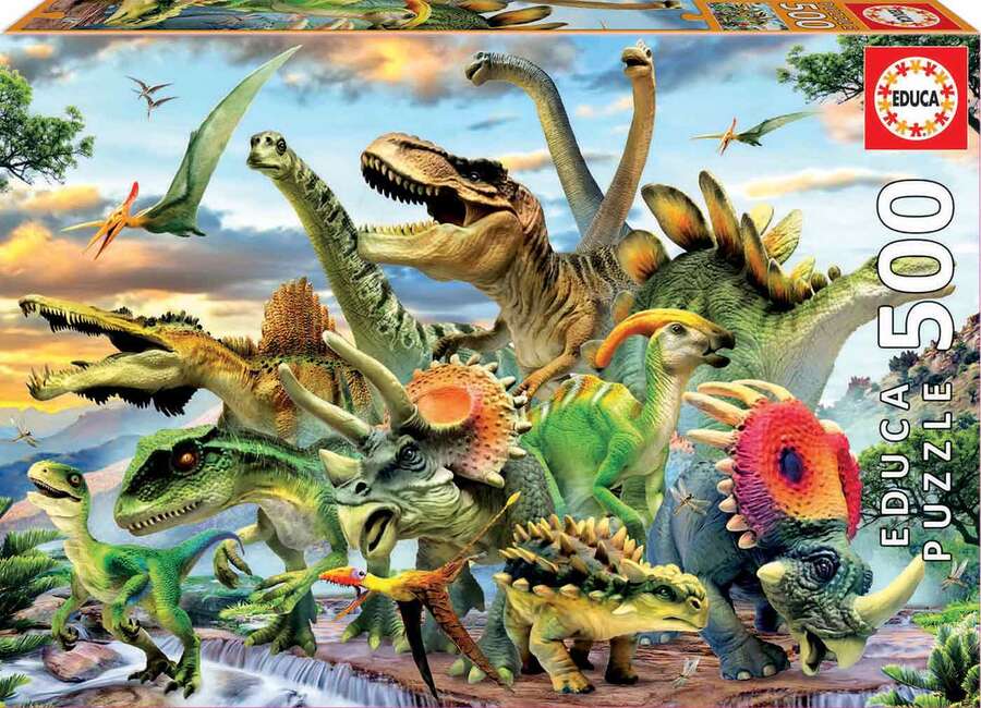Puzle 500 piezas Dinosaurios