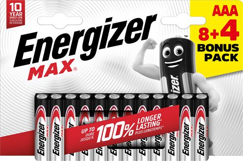 Pilas Energizer Max Alk Aaa Bp12 8+4