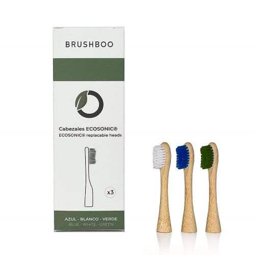 3 cabezales de recambio Brushboo Ecosonic