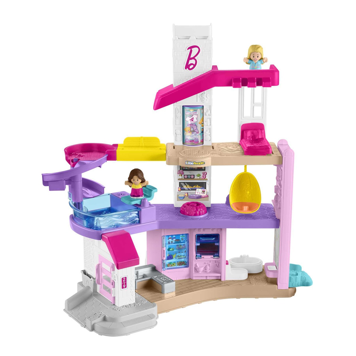 Barbie - Fisher-Price Little People Pequeña Dreamhouse Casa De Muñecas Con Luces Y Sonidos