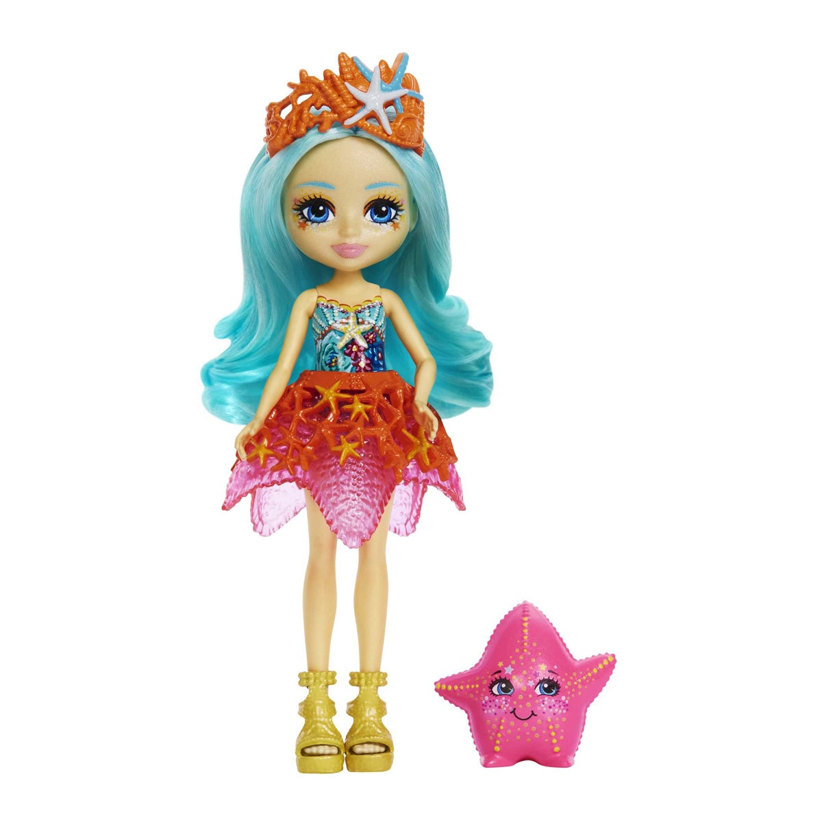 Enchantimals - Muñeca Starla Starfish Con Mascota Estrella De Mar De Ocean Kingdom Royal