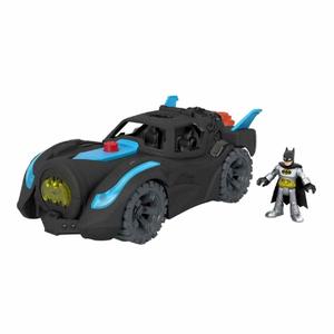 Fisher-Price - DC Super Friends Batmóvil Power Reveal Coche De Con Luces Ultravioleta Y Sonidos, Incluye Figura De Batman