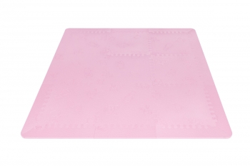 Lubabymats - Alfombra Puzzle Infantil Para Bebés De Foam (eva), Suelo Extra Acolchado. Medida: 161x161 Cm. Color Rosa